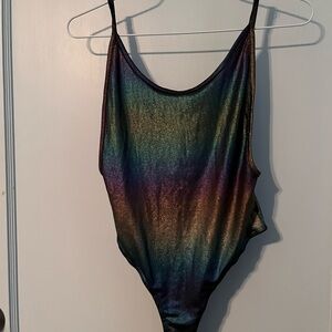 Forever 21 Multicolor Shimmer Bodysuit